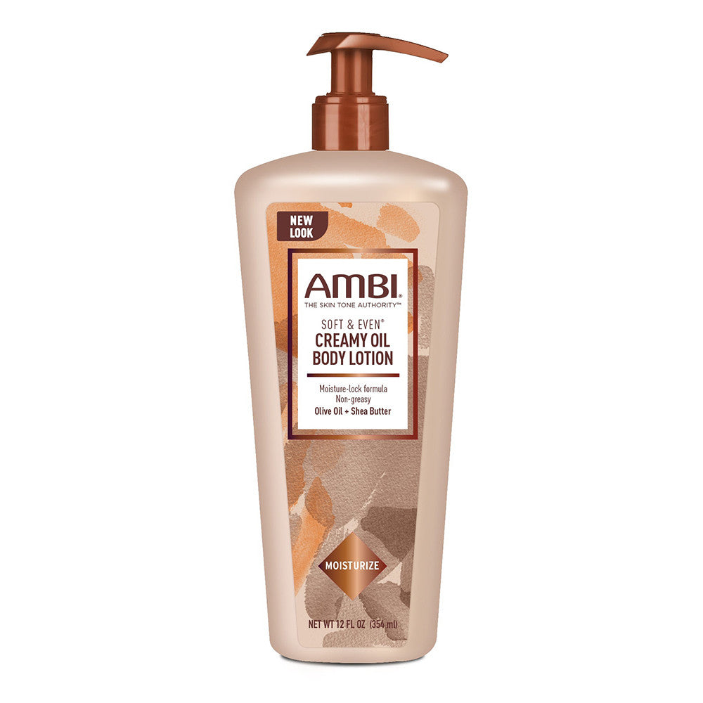 Ambi Soft And Even Moisturizer Creamy Oil Skin Lotion, 12 Oz